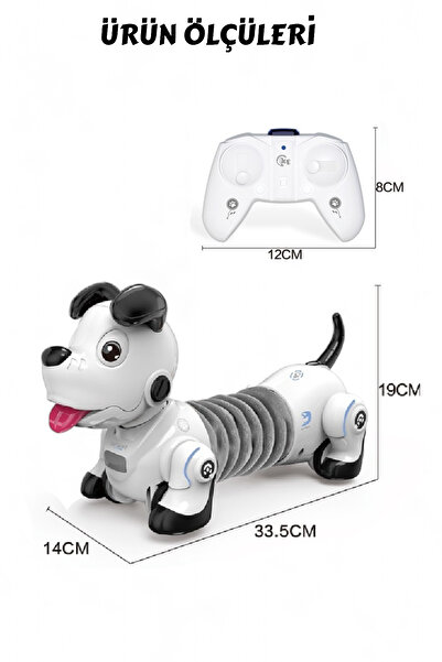 YILDIRIM OYUNCAK Uzaktan Kumandalı Işıklı ve Sesli Akıllı Robot Köpek 33 cm-Sesli Full Fonksiyon Köpek