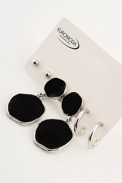 twingold Pearlescent Enamel Specially Designed Screw Pendant Earrings