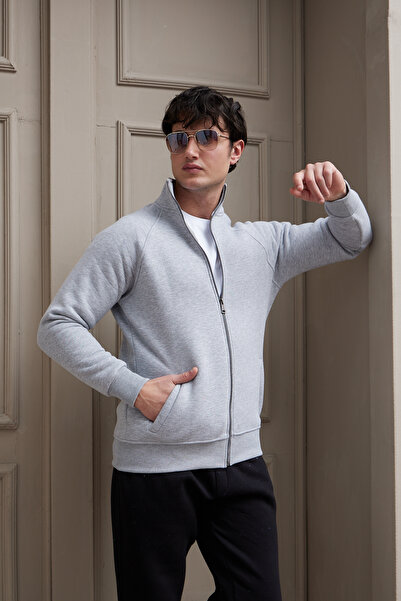 Perché Men's Full Zip 3 Thread Raster Raglan Sleeve Tracksuit Top