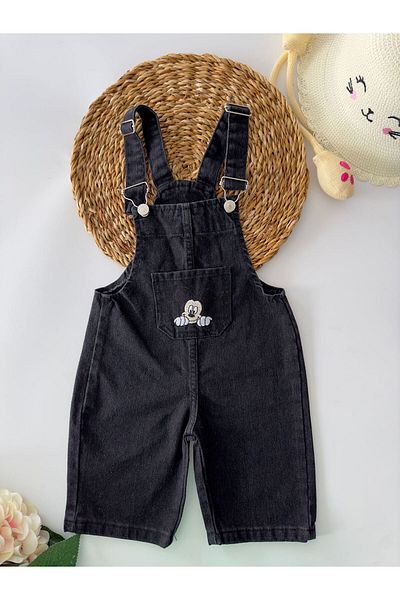 Minigimin Cicileri Mickey Boy Short Slippers - Black