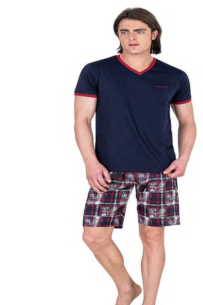 Pierre Cardin 6040 Ανδρικό κοντομάνικο σορτς Navy Blue