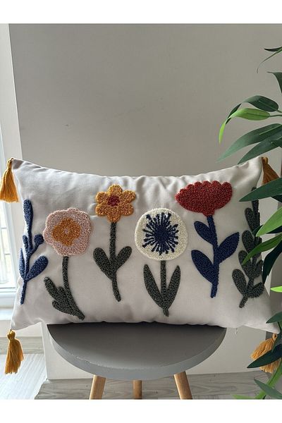 BUGİ HOME COLLECTİON Κεντητό κάλυμμα μαξιλαριού ριχτάρι Bugi Home Collection Punch