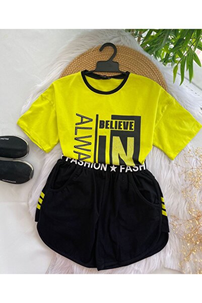 Minigimin Cicileri Pamučni džersej set u devojačkom stilu - Zeleni