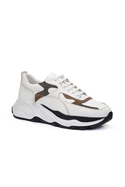 Nevzat Onay Hakiki Deri Beyaz Erkek Sneaker Ayakkabı
