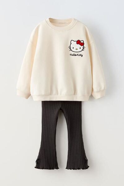 Minigimin Cicileri Hello Kty My Mini - Costum brodat cu detaliu fundă la pici...