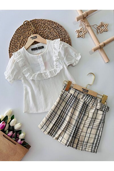 Minigimin Cicileri Devojčin set Karirano - Suknja-šorts dela za moju malu i K...
