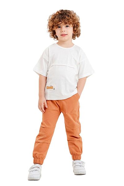 Minigimin Cicileri Costum alb pentru băiat - Fanny of My Mini, cu buzunar