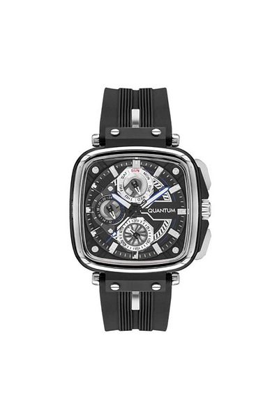 Quantum Pwg1014.351 Silicone Cord Square Men's Wristwatch