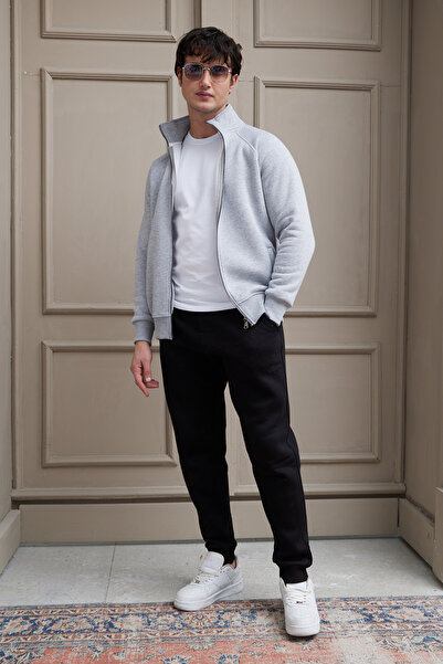 Perché Men's Full Zip 3 Thread Raster Raglan Sleeve Tracksuit Top