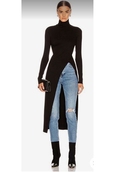 Nsb Tasarım Turtleneck Asymmetrical Tunic