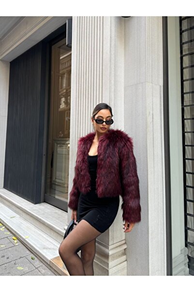 Bak'ap Trend Premium Burgundy Imported Crop Lined Jacket