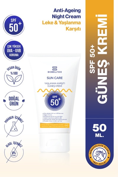 Biobella Biobellinda Güneş Kremi Yaşlanma Karşıtı 50 Spf