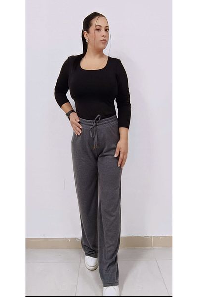 AKŞEN GİYİM Plus Size Bollama Ribbed Knitwear Camisole Fabric Hijab Trousers Suitable for Four Seasons