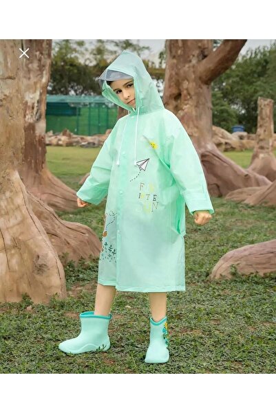 ALBİOYUNCAK Yeni Desen  TURKUAZ  Çocuk Yağmurluk UNISEX Model