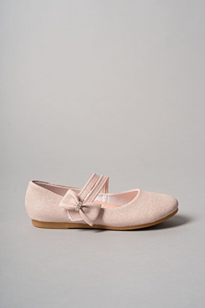 NESKA Çatal Baretli Fiyonklu Pudra Star Kız Çocuk Ayakkabı