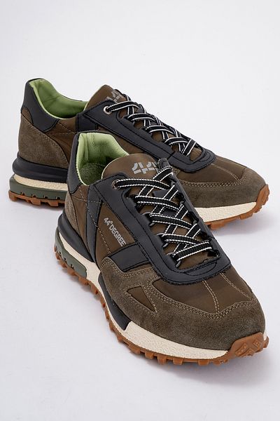 MARCOMEN Ανδρικό Comfort Sneaker - Χοντρή σόλα, κορδόνια, γνήσιο δέρμα Mc 20354 Khaki