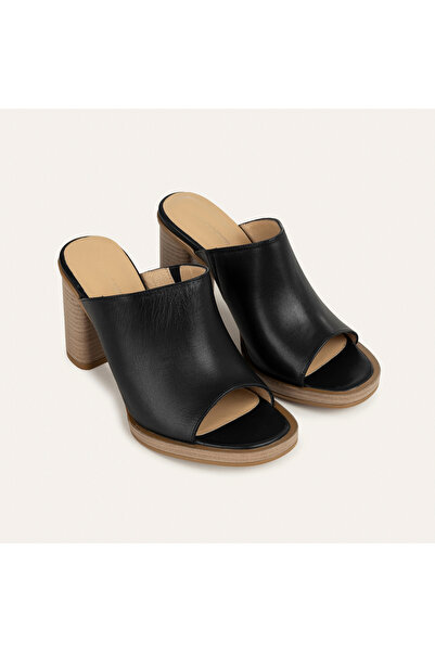 Mudo DERİ KALIN TOPUKLU TERLİK