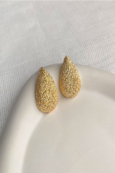 DEMOKAN Women's Earrings Sand Drop Model Earrings