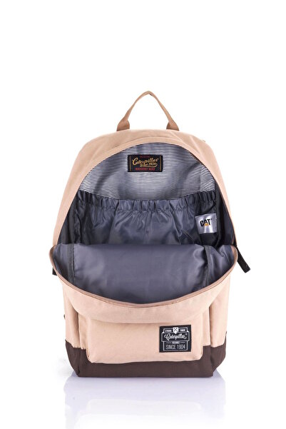 Cat Beige Unisex Backpack - 83141