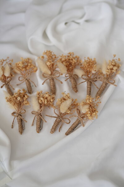 İstoria Bridal 10 Adet Sağdıç Yaka Çiçeği, Yaka Çiçeği,