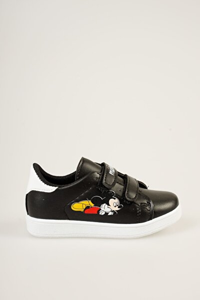 Jomoti Baskılı Siyah Çocuk Ayakkabı