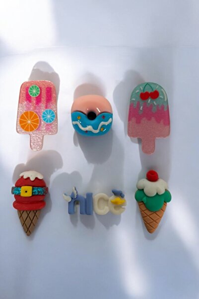 kalben accessories 6-Piece Polymer Clay Mixed Figure