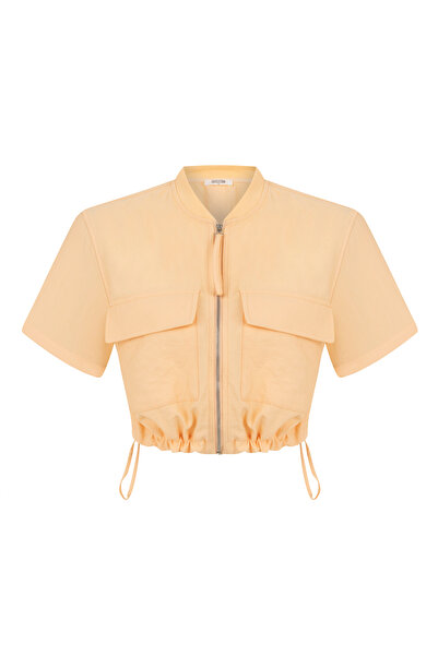 Mudo Smart Crop Shirt with Zipper