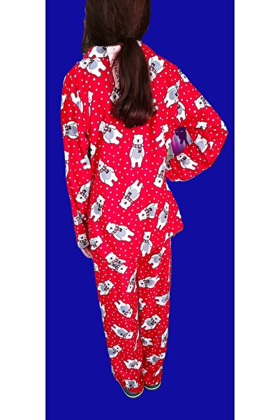 Işılay Suede Kumashı Pajama Set - Teddy Bear Zerdah