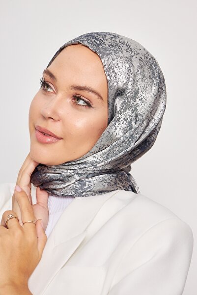 Scarf Gi Shine Jakar Şal - Gri-siyah -