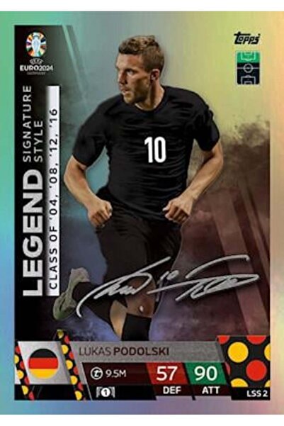 Topps Match Attax Euro 2024 Futbol Kartları Legend Signature Style Lukas Podo...