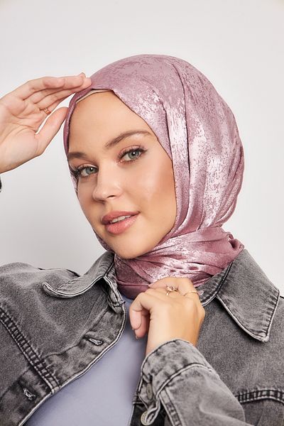 Scarf Gi Shine Jacquard Shawl - Dusty Rose - Πούδρα -