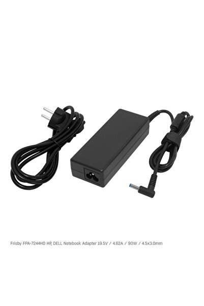 Frisby FPA-7244HD Notebook Adaptör (HP, DELL) 19.5V 4.62A (Uç Boyutu : 4.5 x 3.0mm)