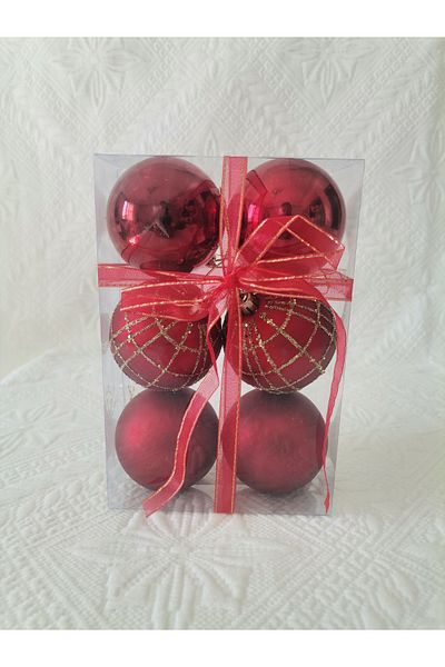 İ&DBABY Christmas Tree Decorations - 6 cm Diameter Balls 6 Pieces