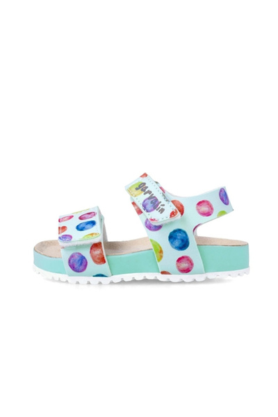 Garvalin Sandale din piele pentru copii Baloane colorate, Garvalin, sky,Marime: 21
