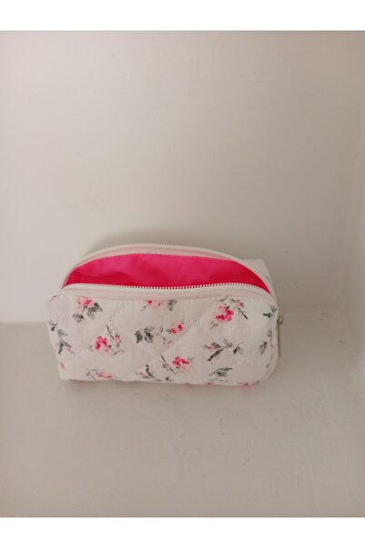 nartella حقيبة مكياج صغيرة بنمط الورد الوردي حقيبة أحمر الشفاه صغيرة الحجم