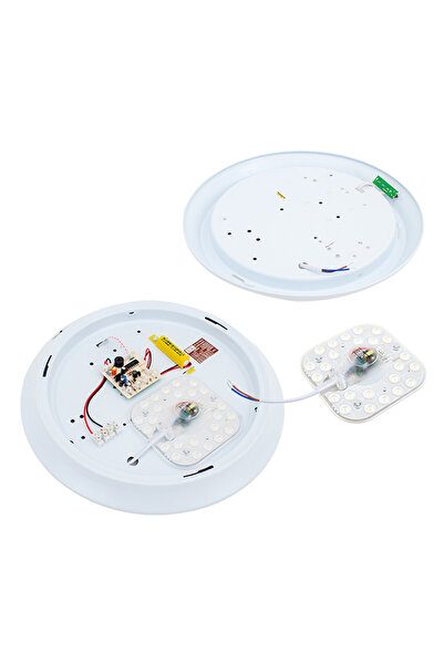 Genel Markalar 95mm Beyaz 24 LED Şarjlı Tavan Lambası, Enerji Tasarruflu ve Şık Aydınlatma