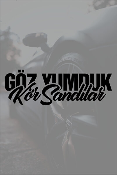 Quart Aksesuar 18 x 6 Cm Göz Yumduk Kör Sandılar Oto Sticker Araba Cam Sticker