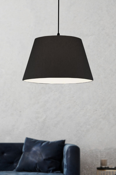 Art&Gift North Home Konik Kumaş Büyük Boy Tavan Sarkıt Avize Siyah