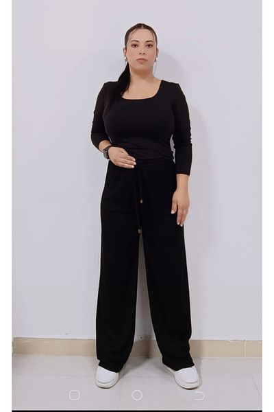 AKŞEN GİYİM LARGE SIZE BOWLING TRIPE TRICOT CASHCORSE FABRIC WINTER TESETUREDE SUITABLE PANT