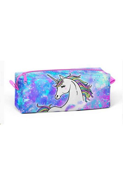 Coral High Τσάντα μολυβιού Deep Blue Light Pink Unicorn 22379