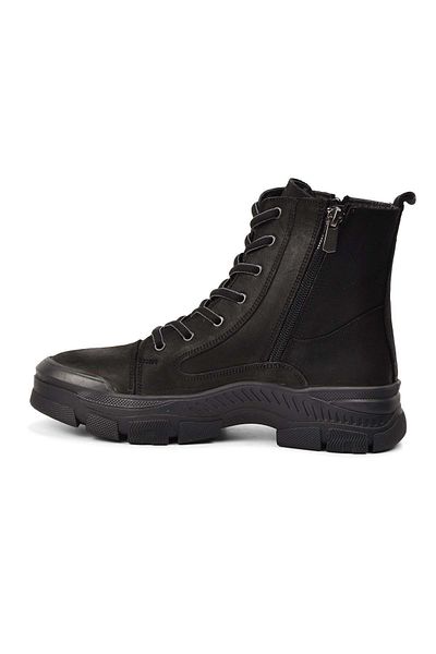 Voyager Γυναικείες δερμάτινες μπότες 8893 Model Black Nubuck