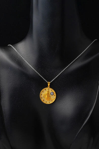 Bilezikci Orta Boy Tuğralı 22 Ayar Kolye Ucu