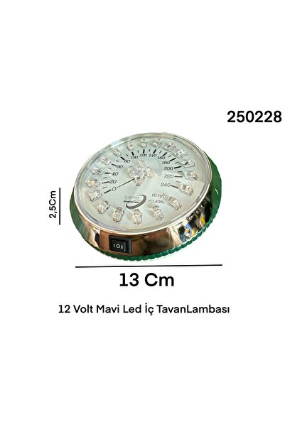 gcstore 12 Volt İç Tavan Lambası  Mavi Ledli