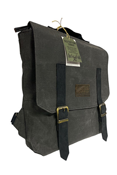 Old Cotton Vintage Salaş Su Geçirmez Design Unisex Laptop Bölmeli Gezi Okul Seyahat Kamp Sırt Çantası 29x35cm