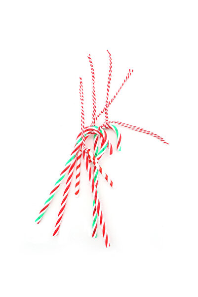 Lora Wedding 6Pcs Mixed Acrylic Walking Stick Candy Cane Christmas Tree Ornam...