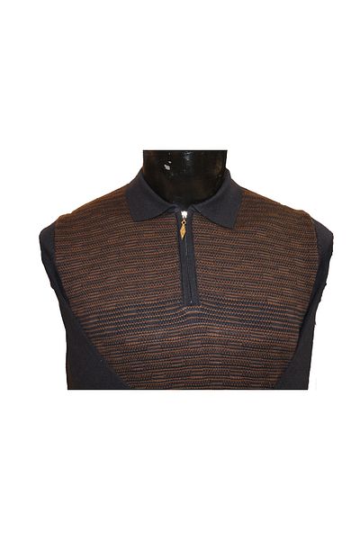 Diandor Men's Classic Polo Zippered Collar Knitwear Sweater