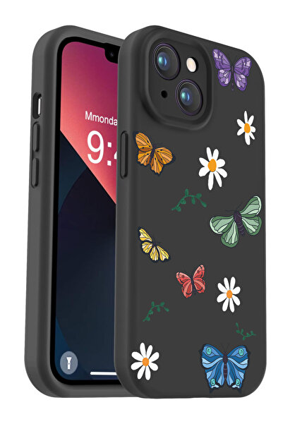 Caseji حافظة إطلاق ملونة مطبوعة حصرية متوافقة مع iPhone 13/14 مع مخمل داخلي