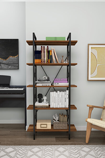 UmkaHome 5 RAFLI KİTAPLIK EKOMİS 150 CM KİTAPLIK , DEKORATİF ZARİF KİTAPLIK UMKAHOME-313