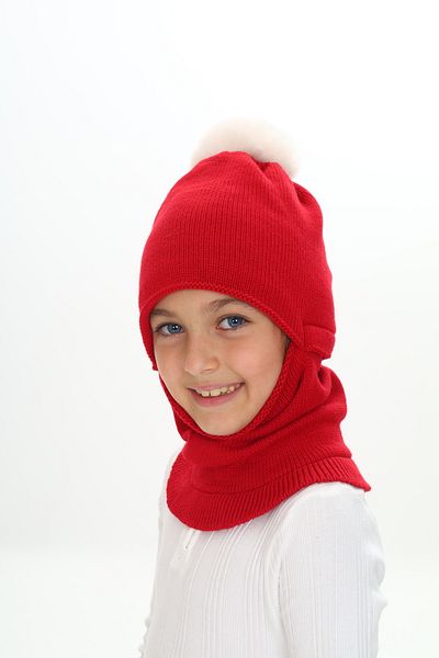 Sevimli 4-10 Years Girl's Beanie Neck Collar Snow Mask