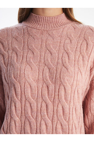 LC Waikiki Lw - Állógallér, saját mintás női kötöttáru tunika